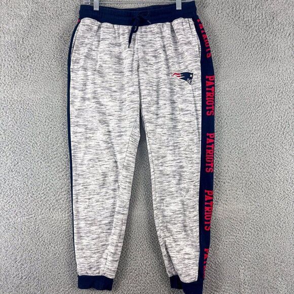 New England Patriots Joggers Boys Large Gray Sweatpant Football NFL Team Apparel - Picture 1 of 16